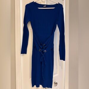 VENUS Cobalt Blue Long Sleeve Dress